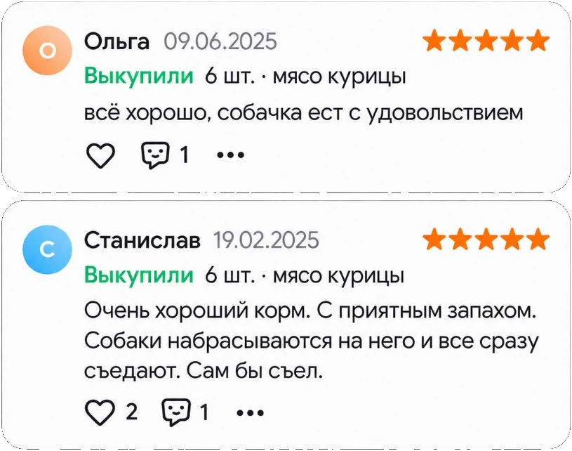 Отзывы Ozon на корм Licknose, 6 шт, мясо курицы
