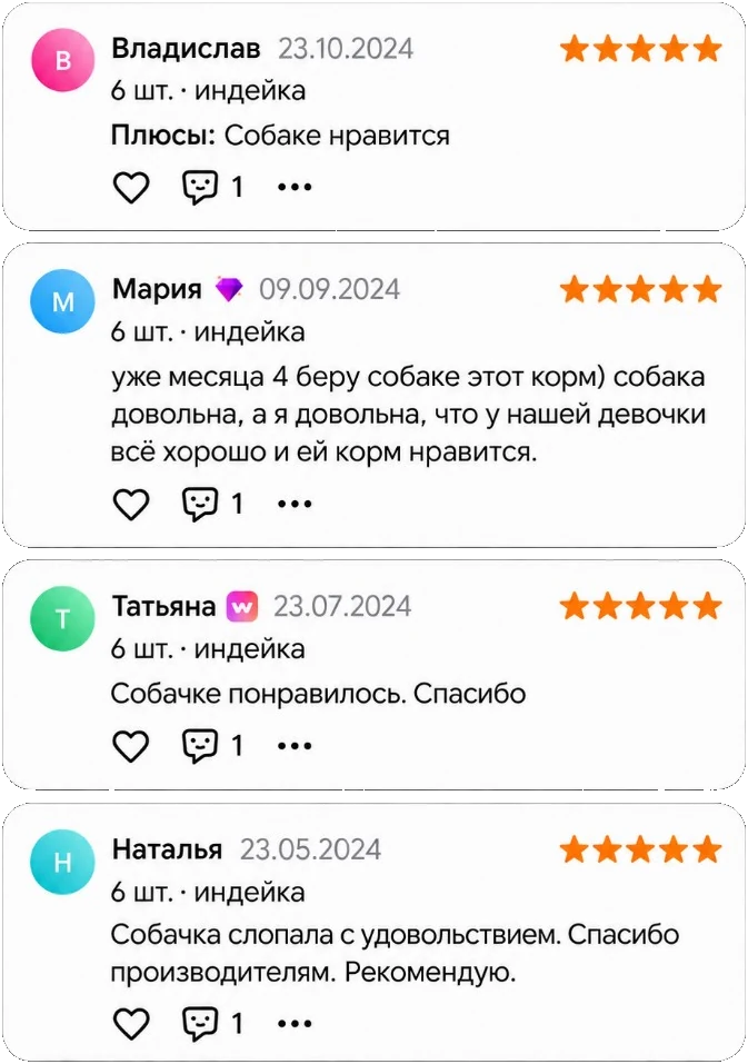 Отзывы Ozon на корм Licknose, 6 шт, индейка